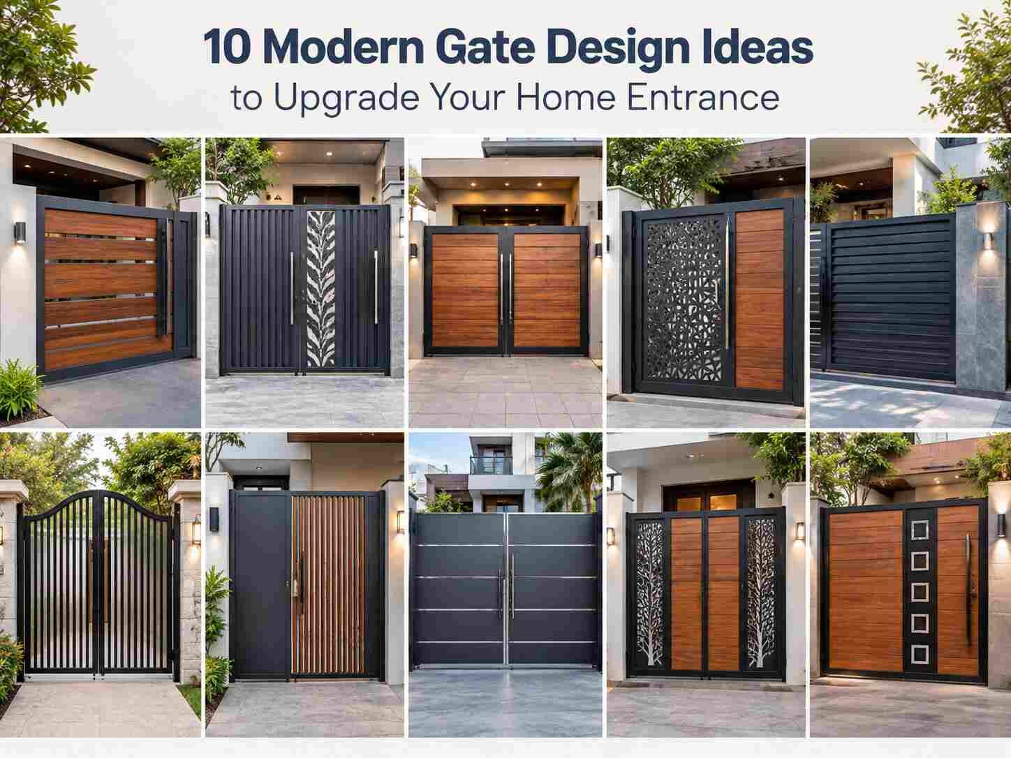 10 Modern Gate Design Ideas to Upgrade Your Home Entrance