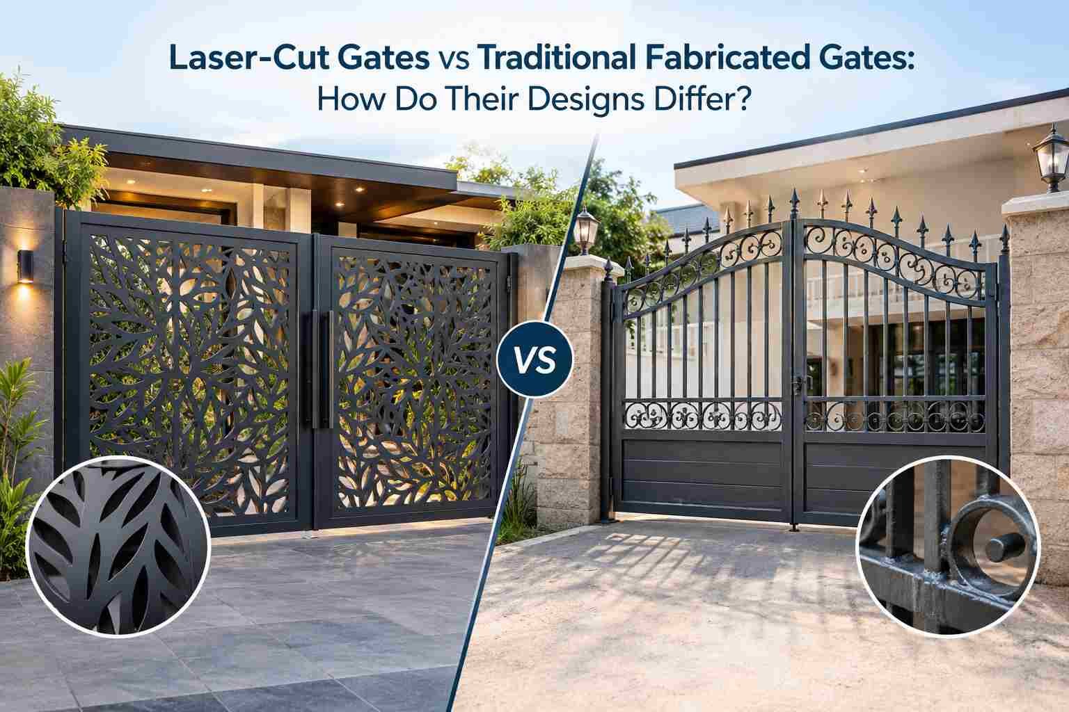 Laser-Cut Gates vs Traditional Fabricated Gates: How Do Their Designs Differ?